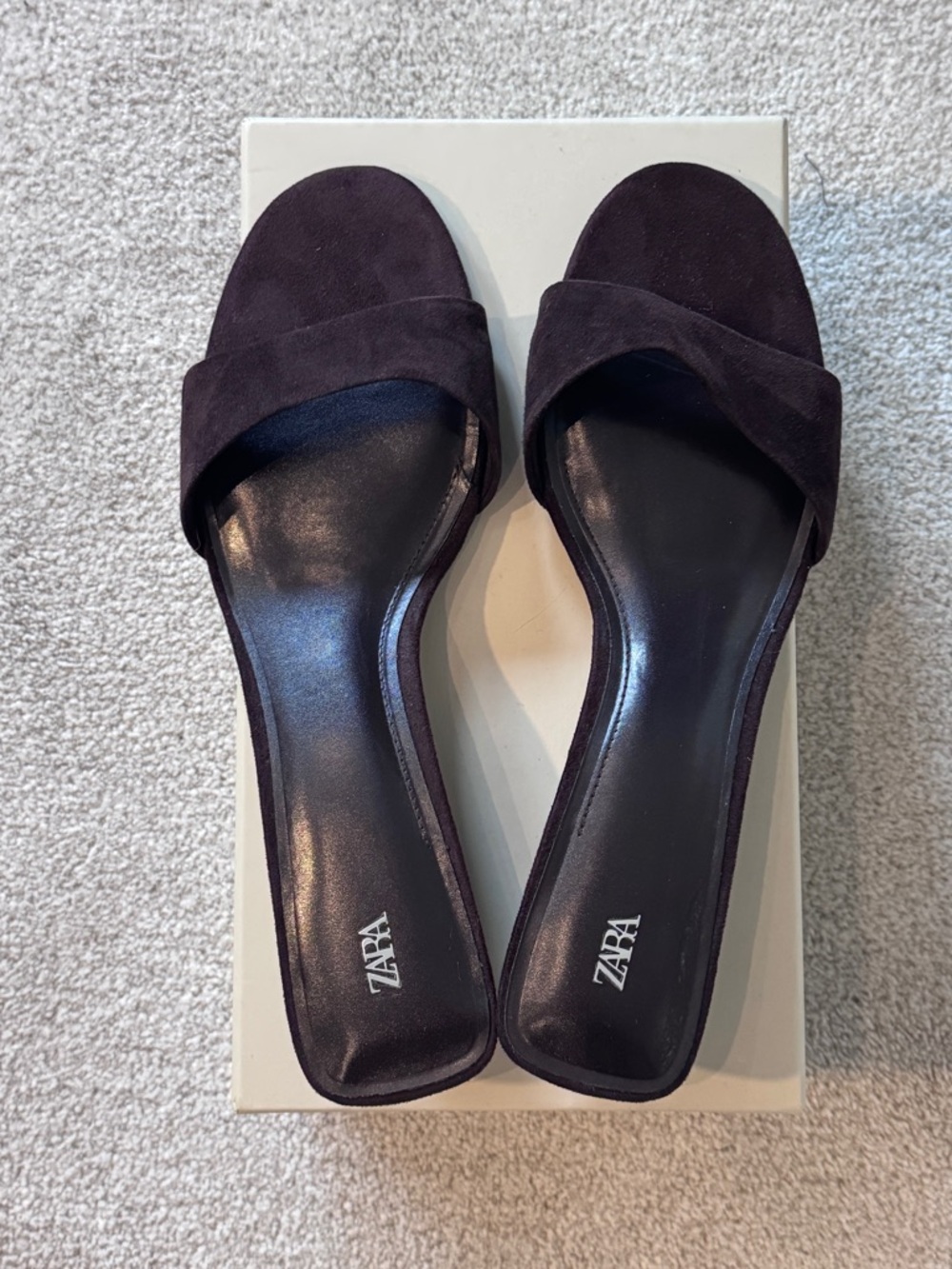 Zara Wedge Sandal in Brown Suede - BRAND NEW
